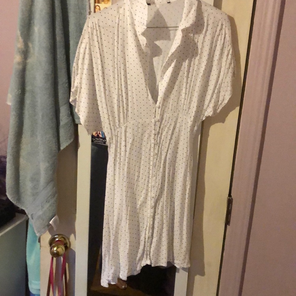 White and black dress